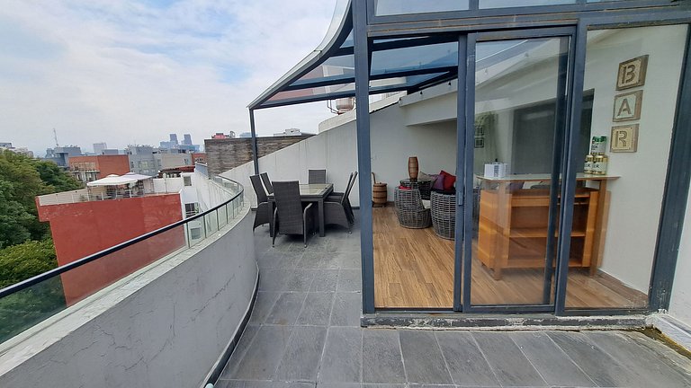 Delux Penthouse P/7, Jacuzzi y Vista a P. Reforma