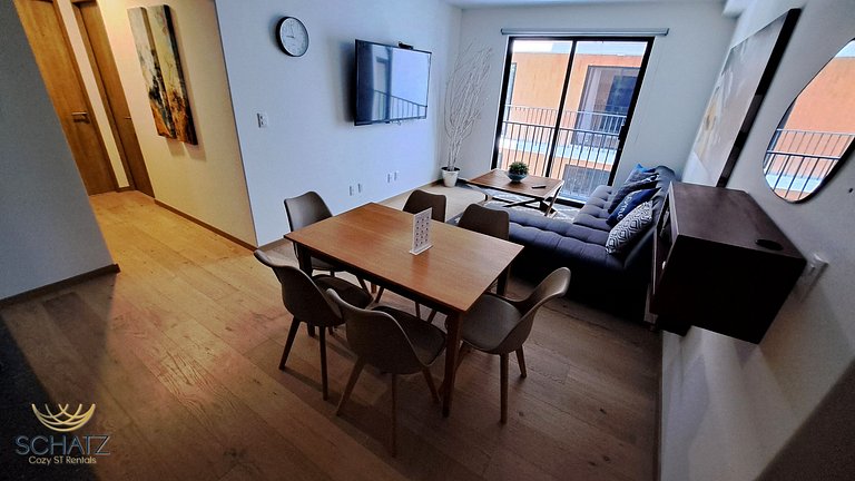 Super Chic Depa p/5 con Rooftop Pool y Gym en Roma Norte