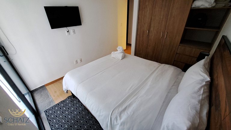 Super Chic Depa p/5 con Rooftop Pool y Gym en Roma Norte