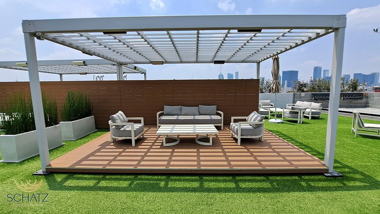 Super Chic Depa p/5 con Rooftop Pool y Gym en Roma Norte