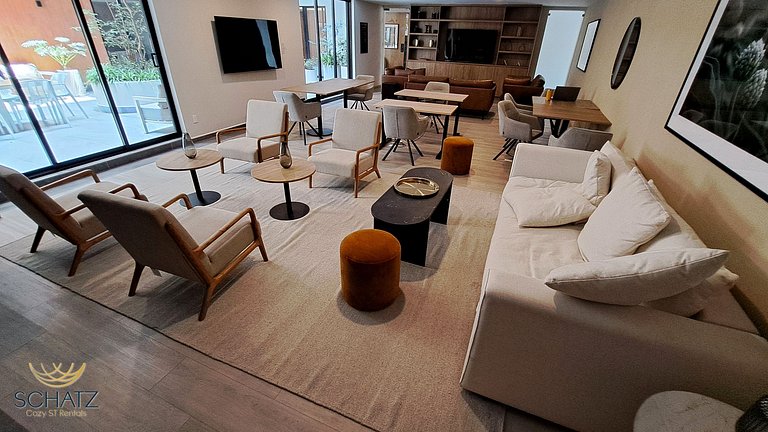 Super Chic Depa p/5 con Rooftop Pool y Gym en Roma Norte