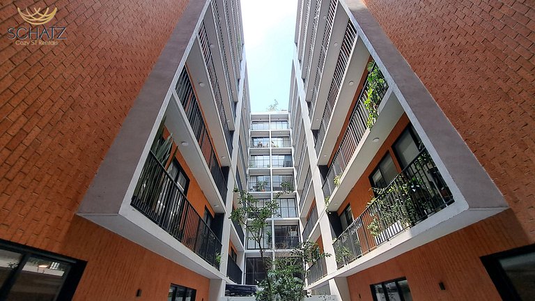 Super Chic Depa p/5 con Rooftop Pool y Gym en Roma Norte